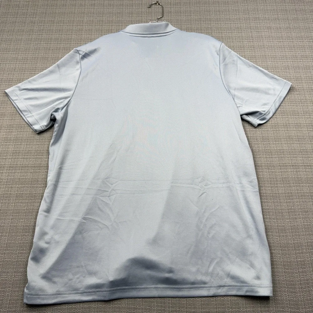 Adidas Polo Shirt Mens XL Blue Solid Golf Performance Lightweight Short Sleeve - Picture 8 of 9